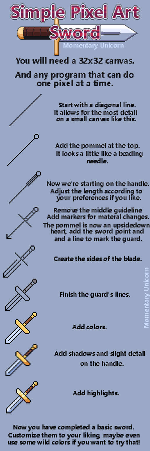 Simple Sword Tutorial by MomentaryUnicorn on DeviantArt