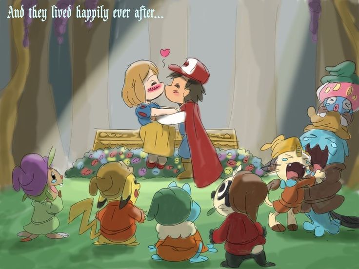 Prince ash kissed Serena white