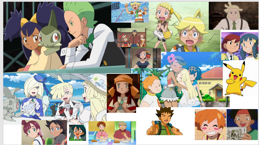 ash Ketchum's friends and family and pokemon