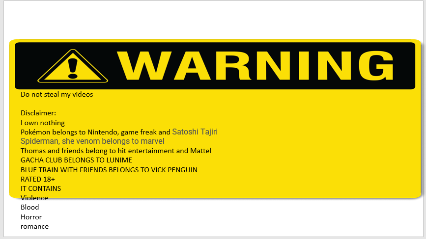 warning label
