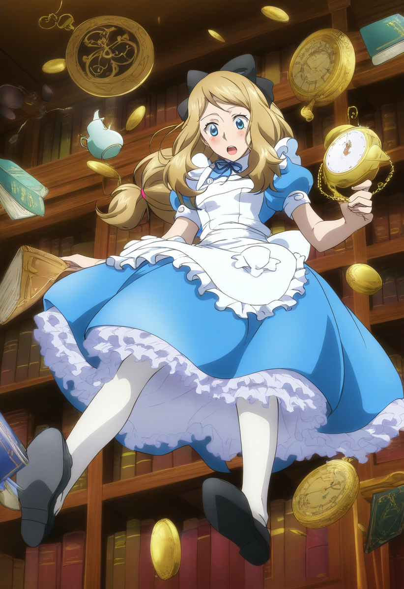 Serena falling down the hole