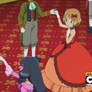 serena red ballgown