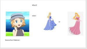 what if serena wears princess aurora's dress