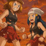 serena and dawn ready to fight
