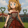 serena's red um dress