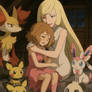 lusamine hugs a heartbroken serena