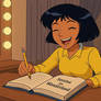 carmen writing the story of serena in wonderland