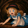 serena crawling in the rabbit hole