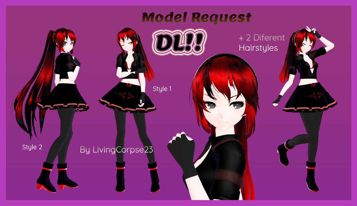 MMD Model Request DL by LivingCorpse23 on DeviantArt
