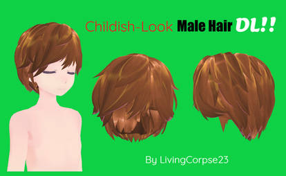 MMD Male Childish-Look Hair DL