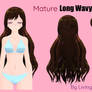 MMD Mature Long Wavy Hair DL