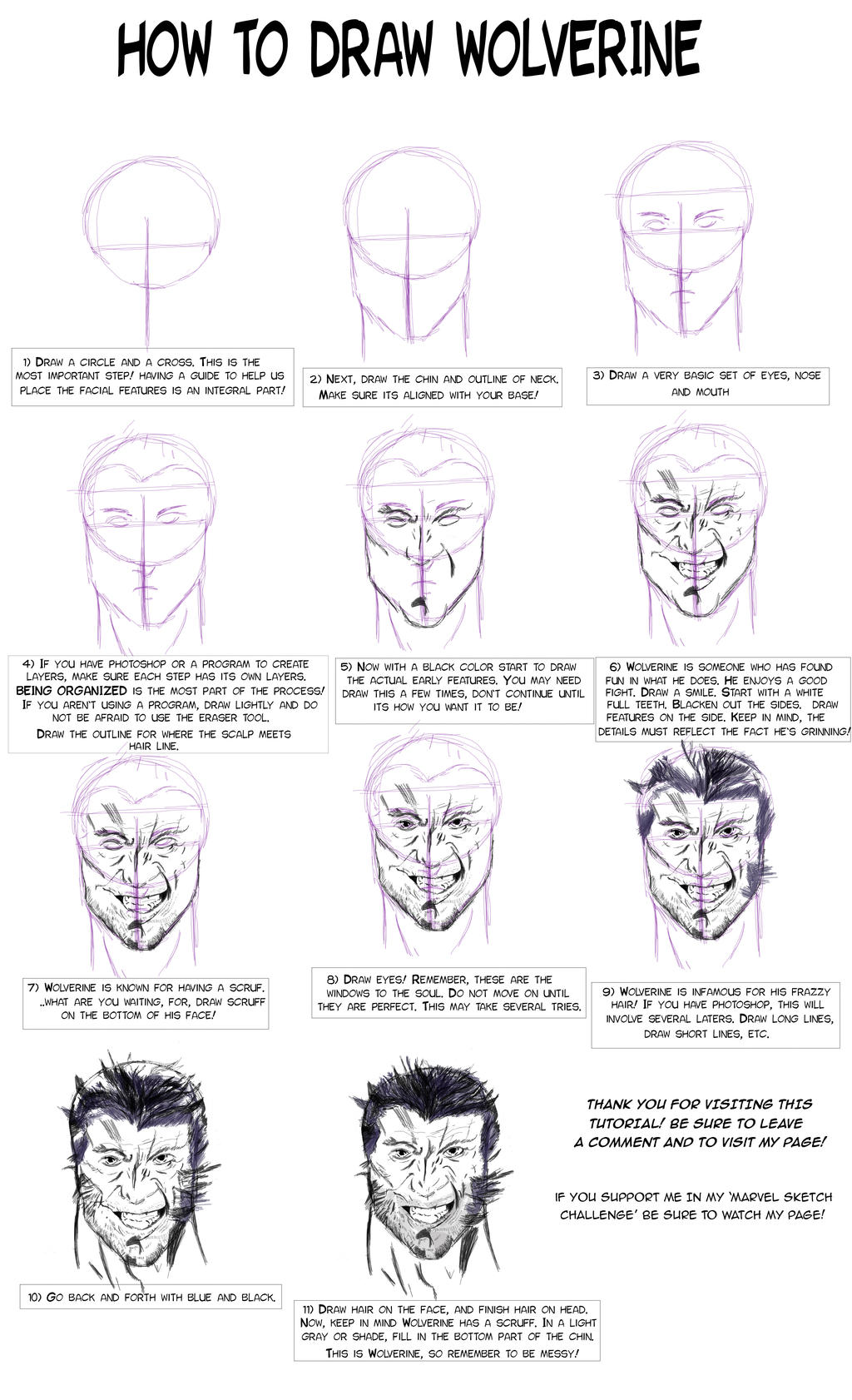 HOW TO DRAW WOLVERINE! by OperationCornDog on DeviantArt