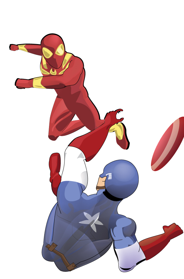 Captain America vs Spider-Man (No Background)