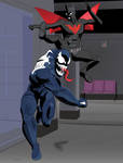Venom vs Batman Beyond (Marvel vs DC) by OperationCornDog