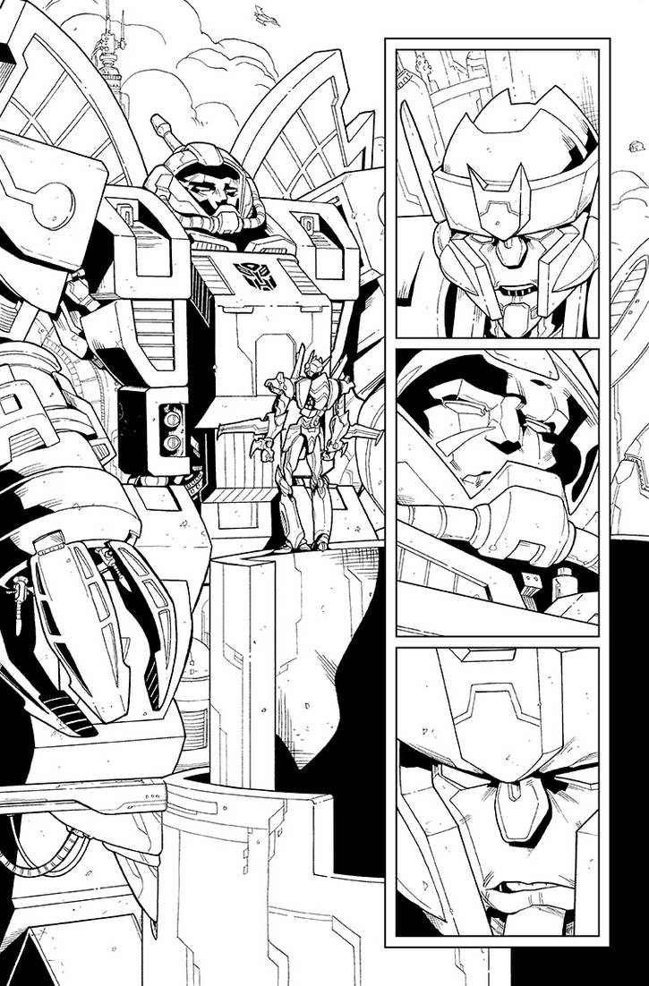 Transformer Deviantart Inks Transformers RID Annual 2012, Page 38, Inks by brendancahill on DeviantArt