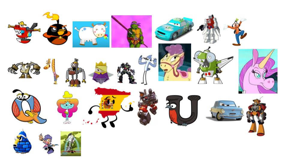 My favorite characters alphabet. by Ben10andMixelsJeremy on DeviantArt