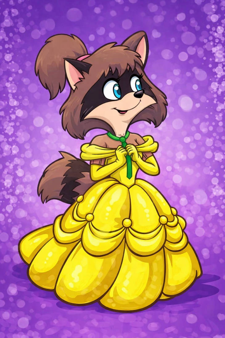 Jeremy The Racoon Lisa raccoon as belle tho. by Ben10andMixelsJeremy on DeviantArt