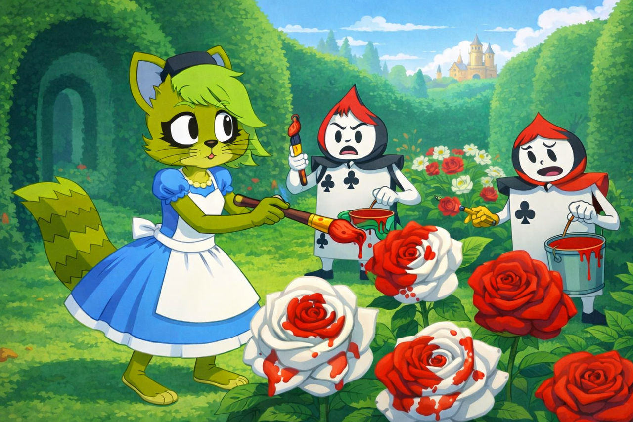 Anonymous Roses Painting the roses red tho. by Ben10andMixelsJeremy on DeviantArt