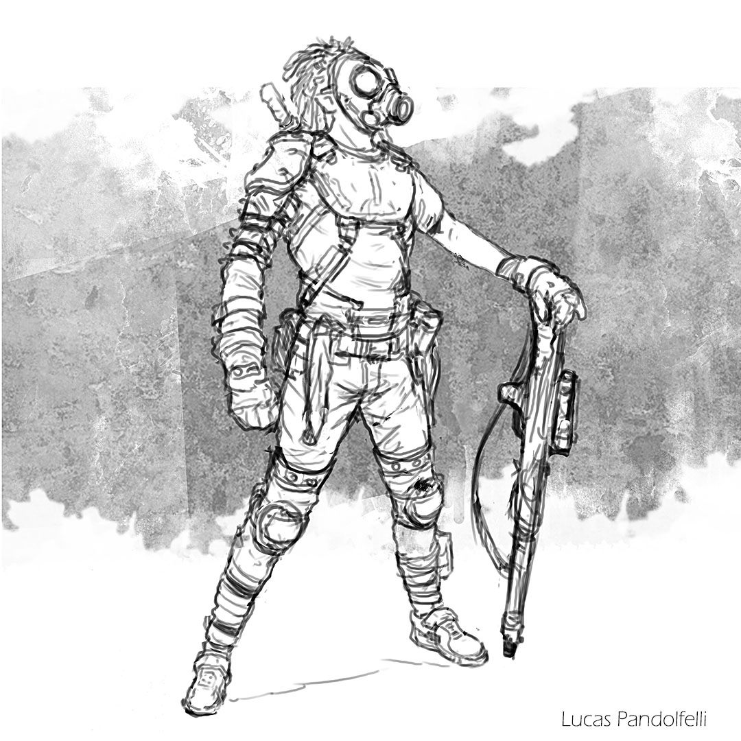 Post-Apocalyptic Character Design Sketch by Luk999 on DeviantArt