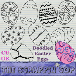 Doodled Easter Eggs