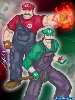Super Mario Badasses Colored