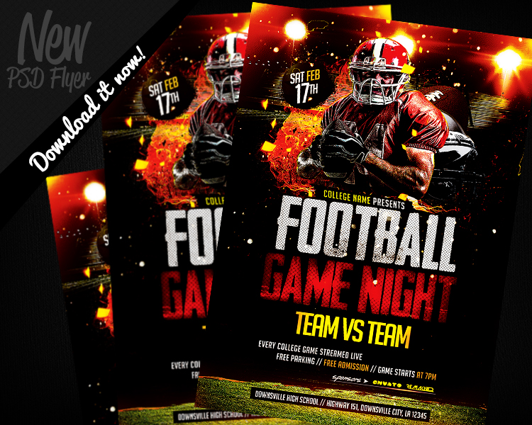 Football Game Night | Flyer Template PSD