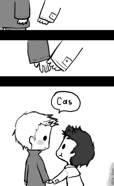 Day 1: Holding hands (Destiel version) by Nile-kun