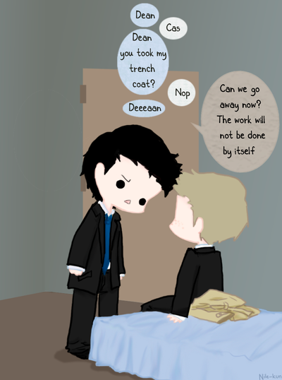 Day 19: In formal wear (Destiel) by Nile-kun