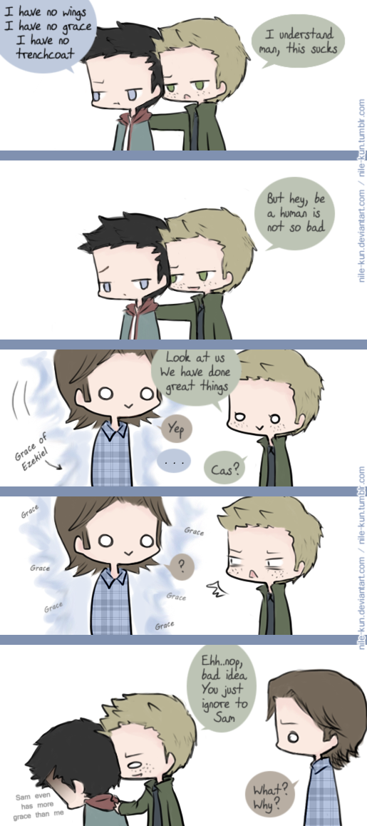 No Cas, you don't see him (SPN 9) by Nile-kun