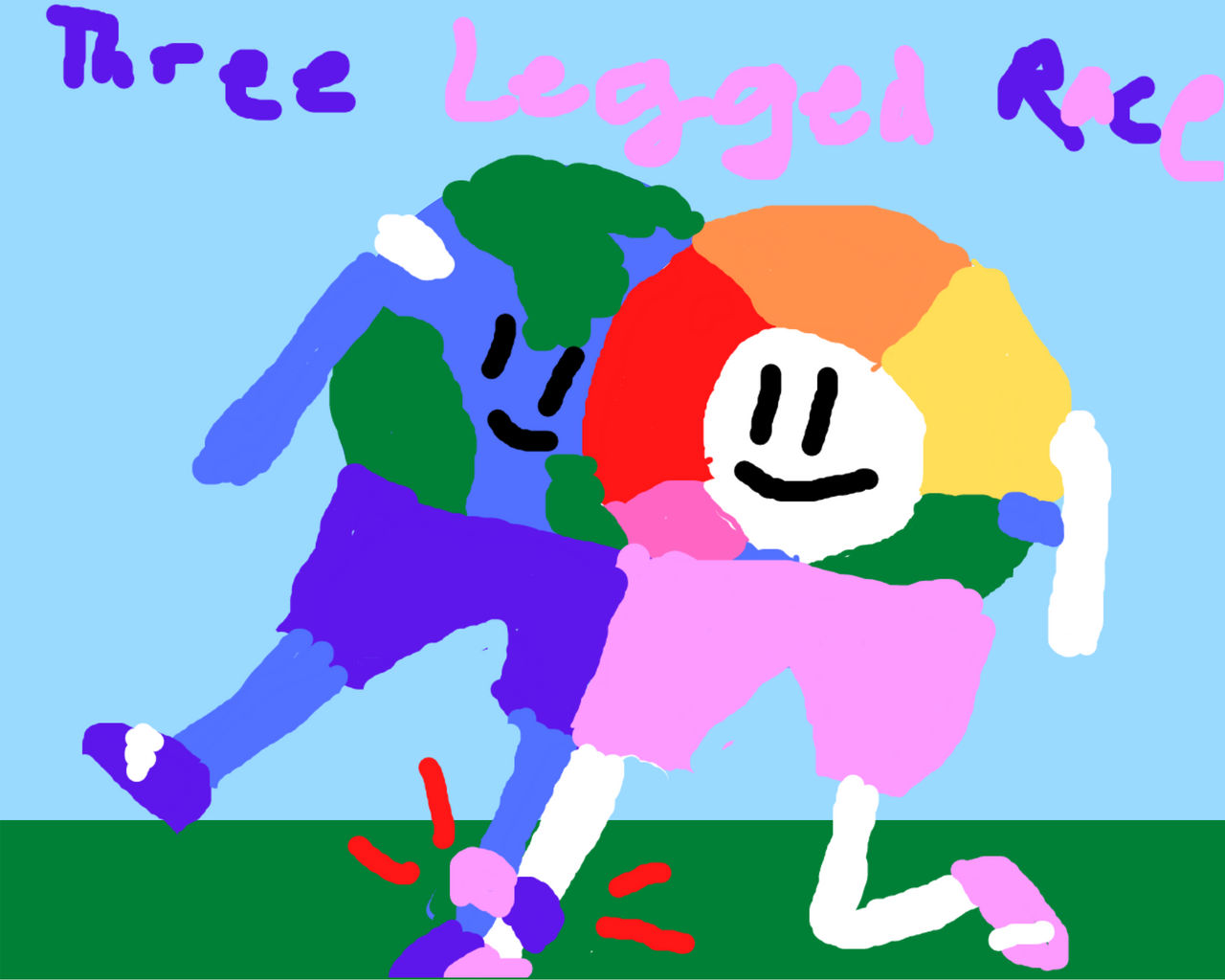 Three Legs Racew Three Legged Race by PurpleReputation on DeviantArt