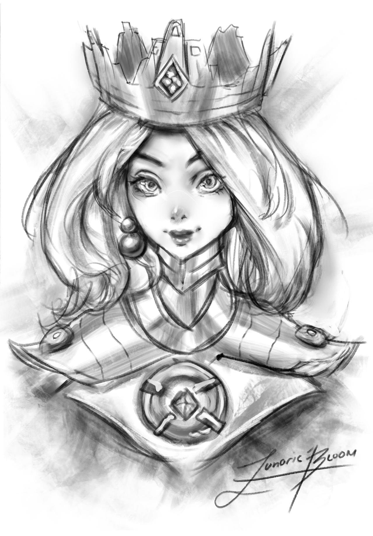 Queen Sketch by LunarisBloom on DeviantArt