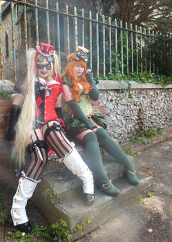 Steampunk Harley Quinn and Poison Ivy 2