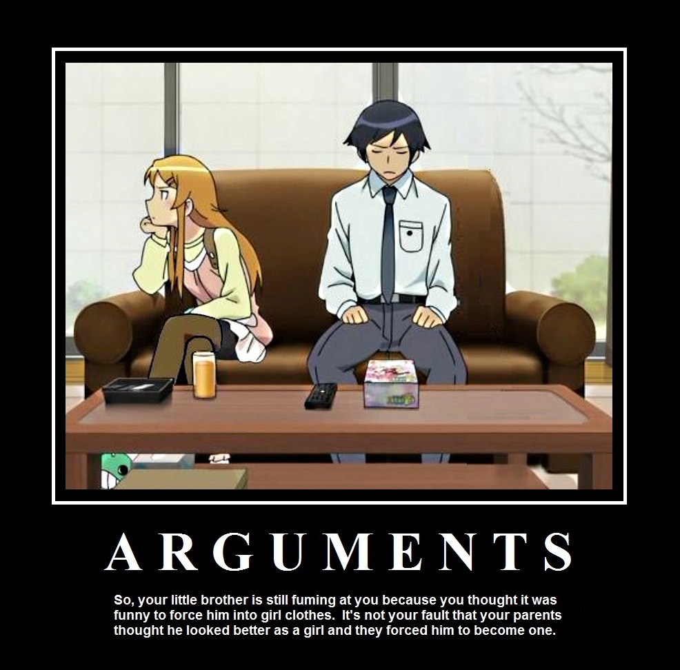 Motivational poster- ARGUMENTS by KoolKaren on DeviantArt
