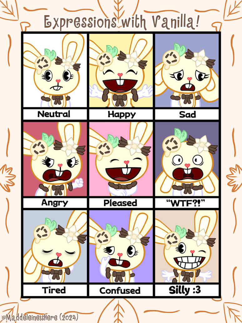 HTF Vanilla expressions! by MaddeleineIsHere on DeviantArt