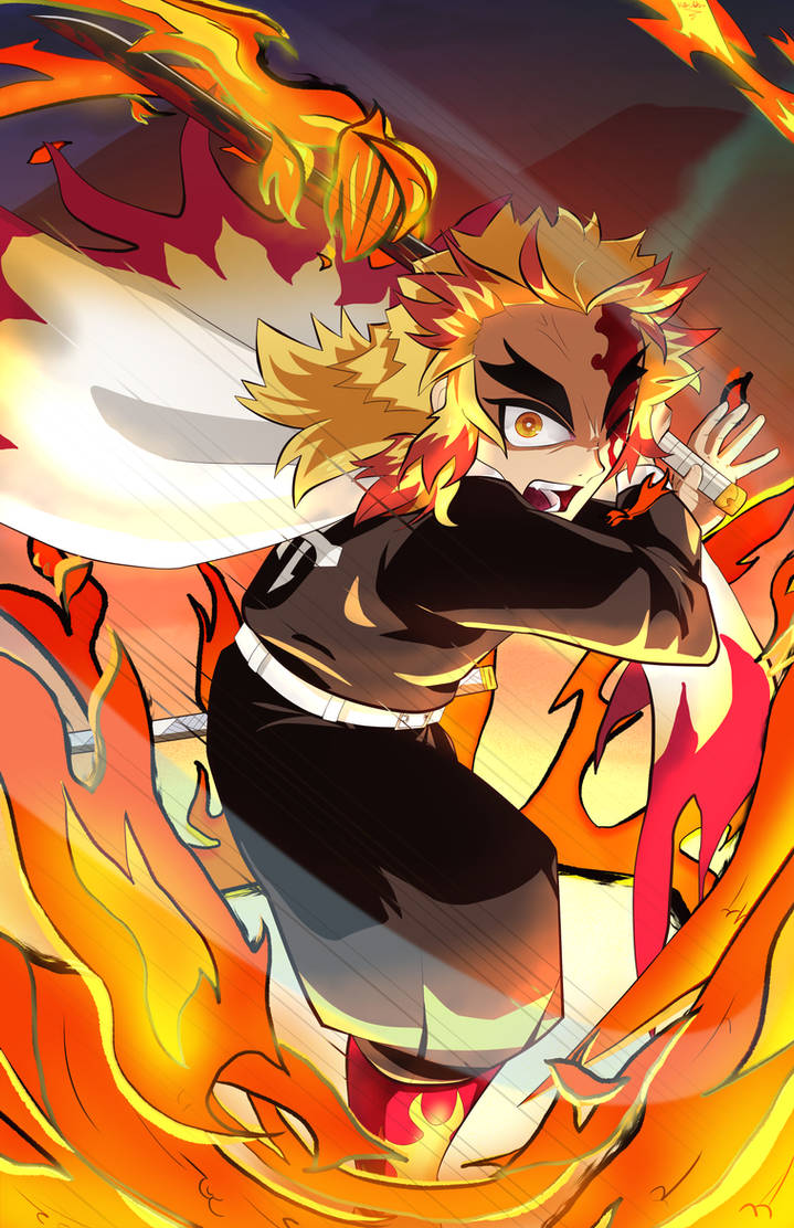 Rengoku Set Ablaze by SibArtsmen on DeviantArt