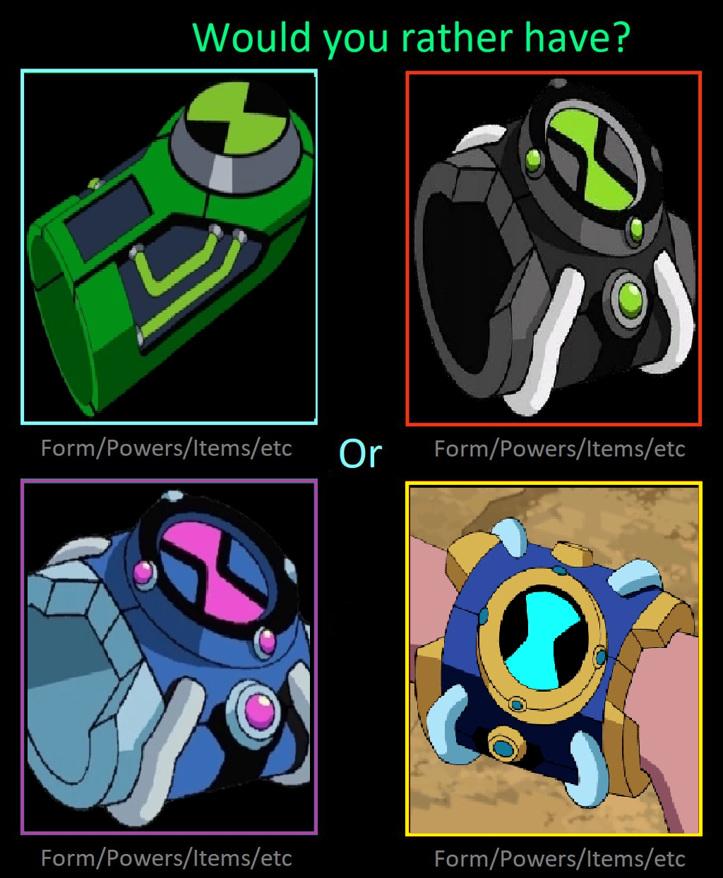 What feature(s) would you give the Omnitrix that hasn't been done yet? It could be Ben's Omnitrix, your Omnitrix, or whatever. : r/Ben10