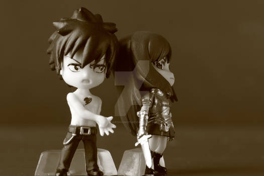 Fairy Tail - Gray and Erza Chibi Figures