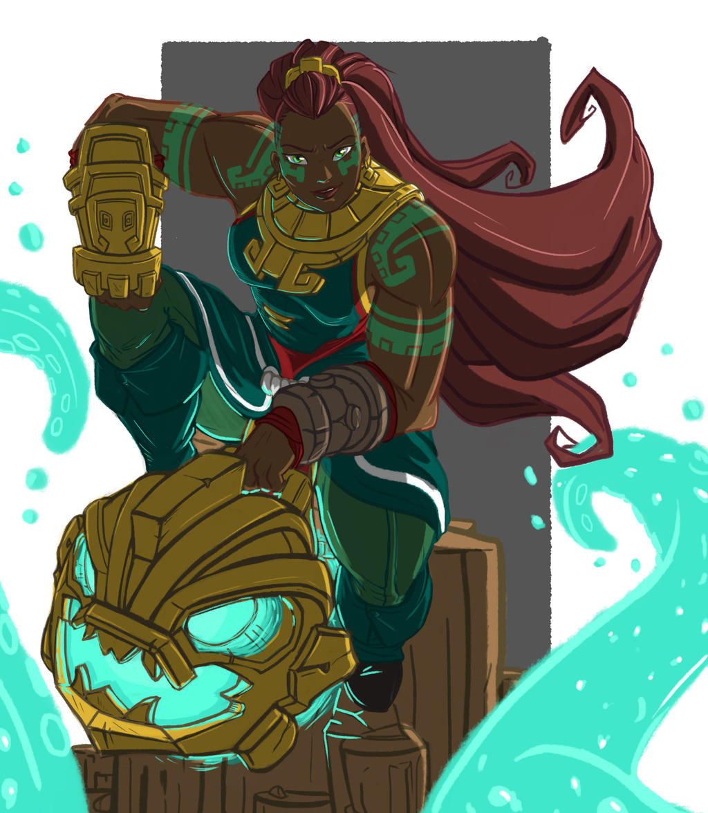Leauge of Legends - illaoi by AllAroundSpaces on DeviantArt