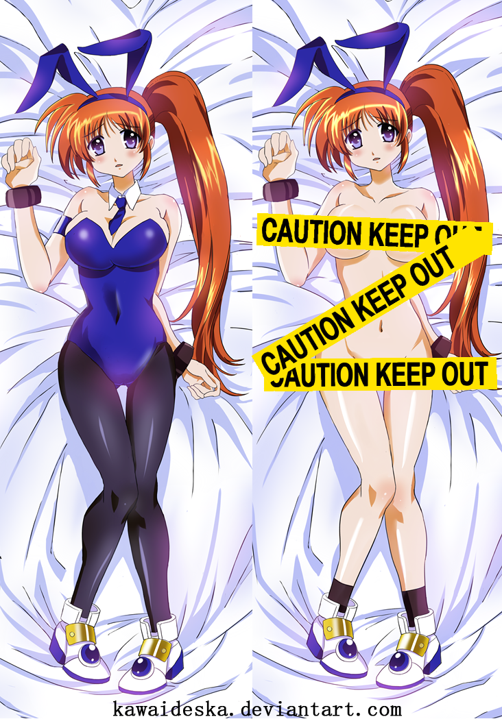 commission - dakimakura bunny nanoha