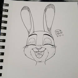 Inktober Day 2: Judy Hopps