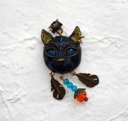 Bastet Pendant,handmade