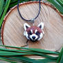 Red panda head pendnt