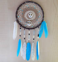 Dream catcher with white owls