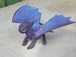 Purple dragon toothlees figurine by koshka741