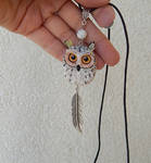 Eagle owl pendant by koshka741