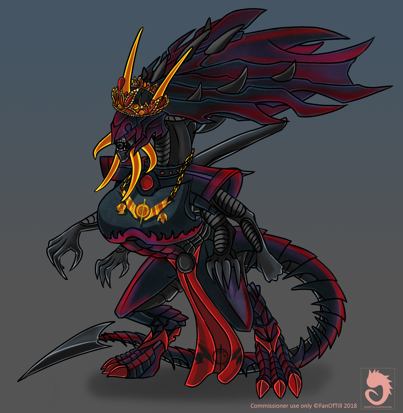 Step 3 How To Draw A Queen Alien Queen Xenomorph