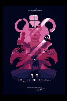 POSTER - Five nights at Freddy's 4 (PINK)