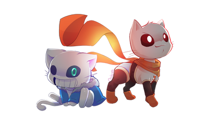 Sans and Papyrus Cat version