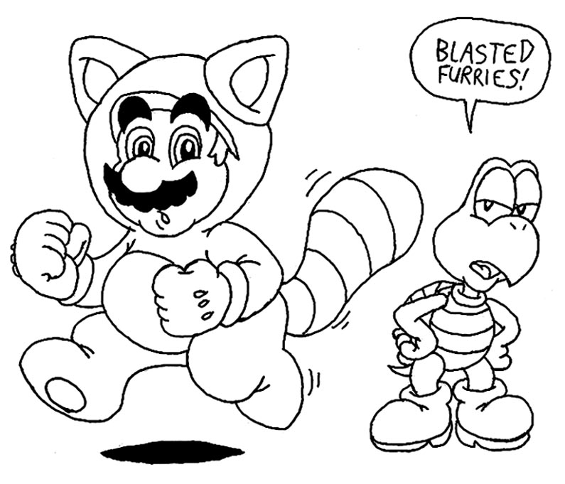 Tanooki Mario and Troopa by BeauSkunk on DeviantArt