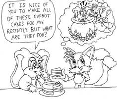 Tails gives Cream cake